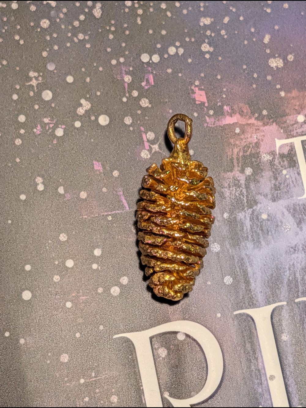 Gold Pinecone Pendant Charm